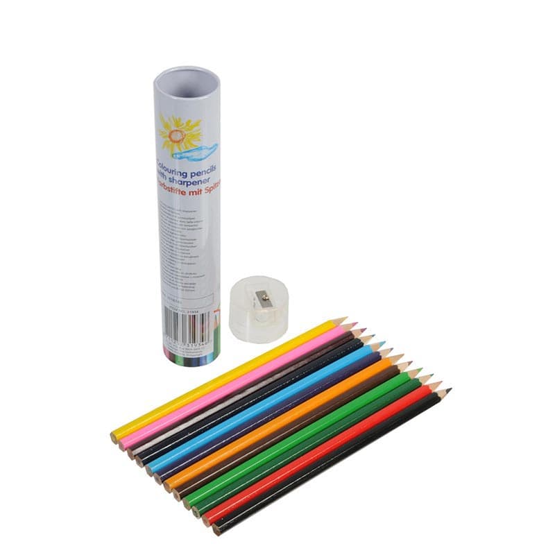 Topwrite - Pencil crayon set of 12 with sharpener 1