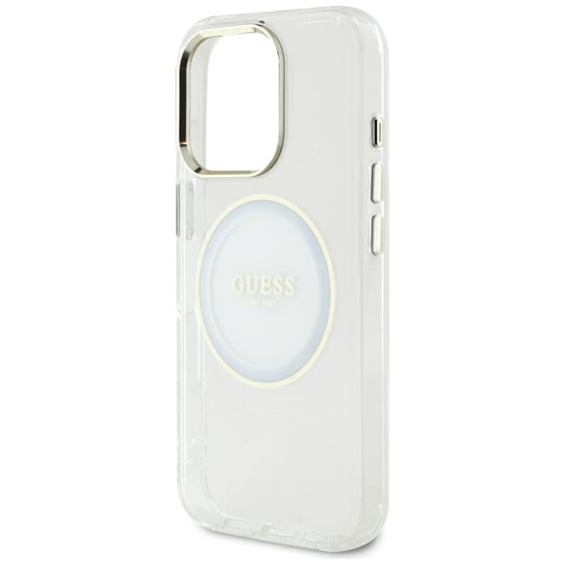 Guess IML Metal Colored Circle Classic Logo MagSafe - Case for iPhone 16 Pro Max (white) 6