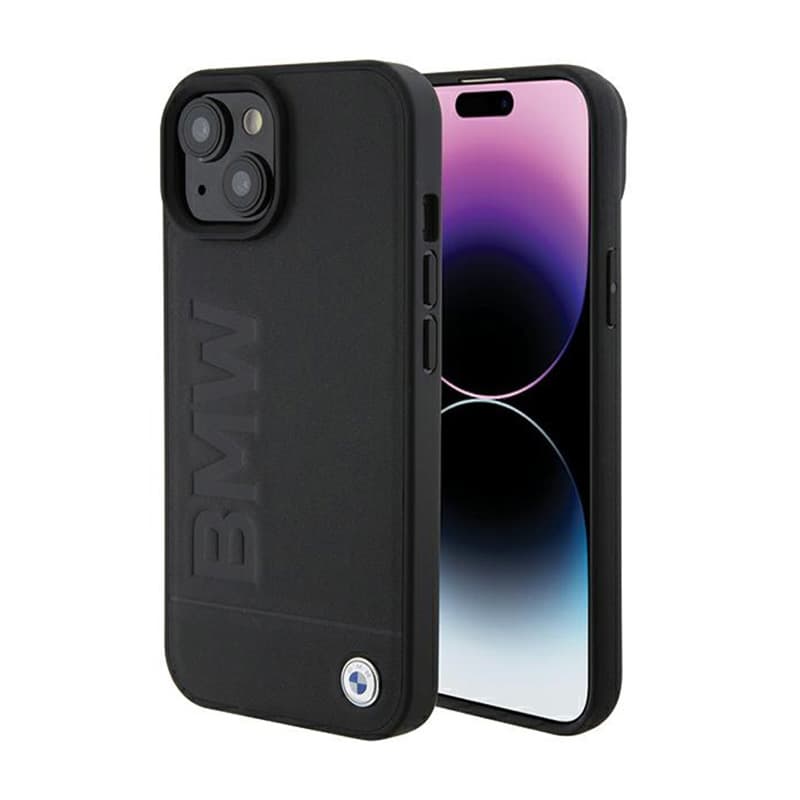 BMW Leather Hot Stamp - Case for iPhone 15 Plus (black) 1