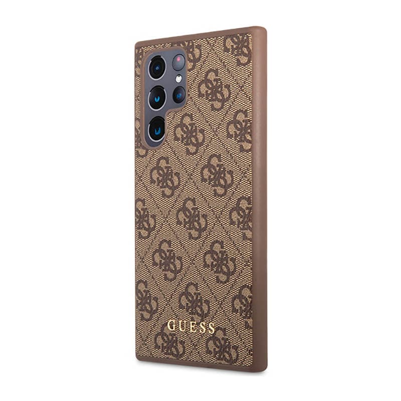Guess 4G Metal Logo - Case for Samsung Galaxy S23 Ultra (Brown) 2