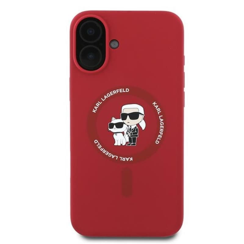 Karl Lagerfeld Silicone Karl & Choupette Ring MagSafe - Case iPhone 16 Plus (red) 3