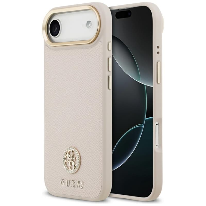 Guess Grained Strass Logo MagSafe - Case iPhone Air (pink)