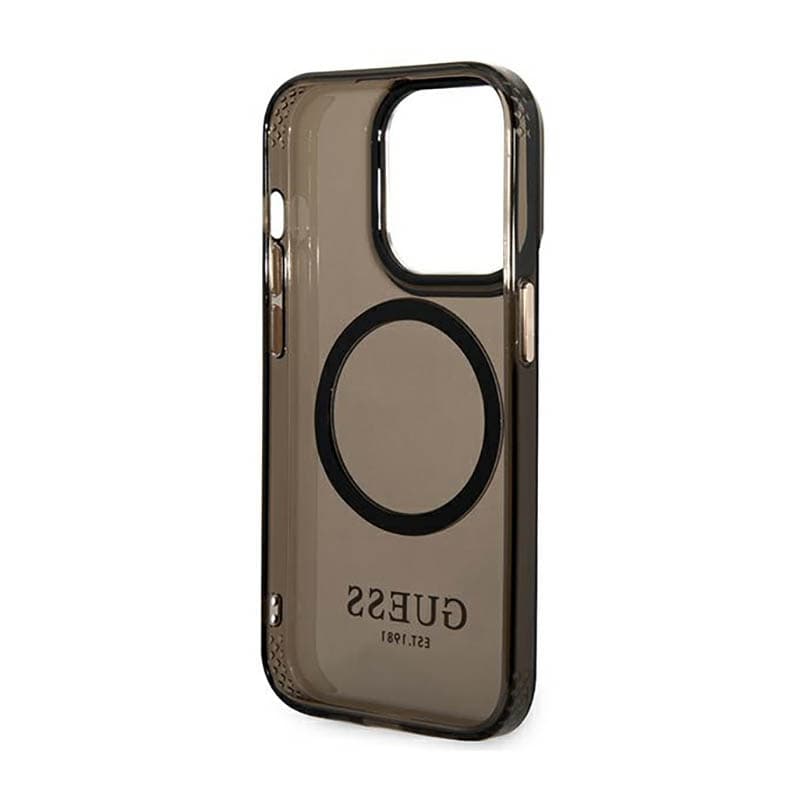 Guess Gold Outline Translucent MagSafe - Case for iPhone 14 Pro (Black) 7