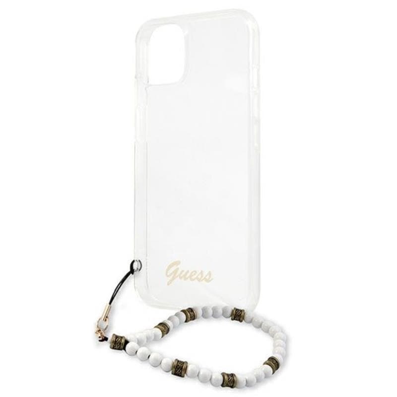 Guess White Pearl Strap - Case iPhone 15 / 14 / 13 (Clear) 6