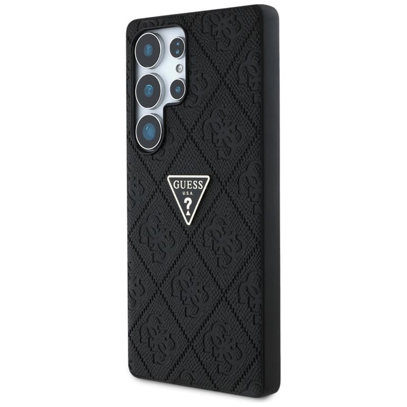 Guess Hot Stamp 4G Pattern Triangle Metal Logo - Case for Samsung Galaxy S25 Ultra (black) 2