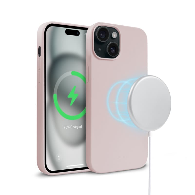 Crong Color Cover Magnetic - iPhone 15 MagSafe Case (sand pink) 5