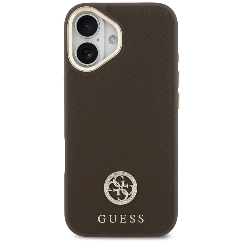 Guess Grained Strass Logo MagSafe - Case iPhone 17 (brown) 3