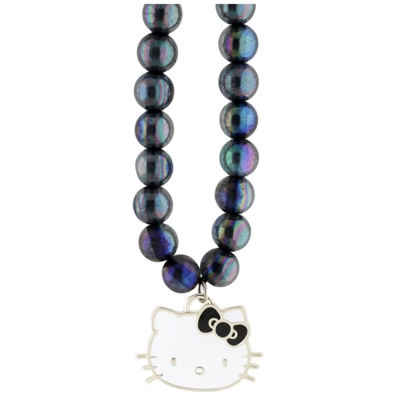 Hello Kitty Pearls Kitty Head - Phone Charm (Black) 2
