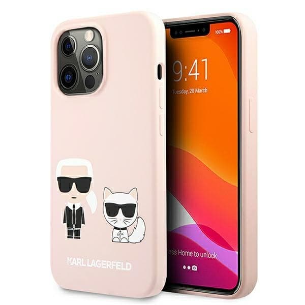 Karl Lagerfeld Slilicone Karl & Choupette Magsafe - Case for iPhone 13 (Pink) 2