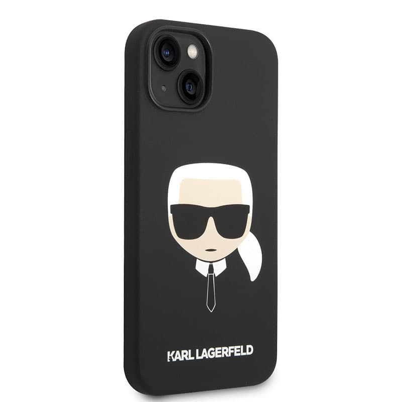 Karl Lagerfeld Silicone Ikonik Karl's Head MagSafe - Case for iPhone 14 Plus (Black) 3