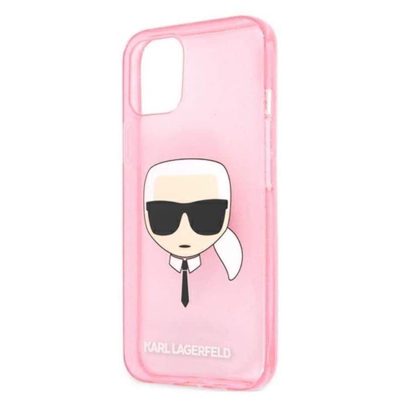 Karl Lagerfeld Karl’s Head Glitter - Case for iPhone 13 Mini (Pink) 6