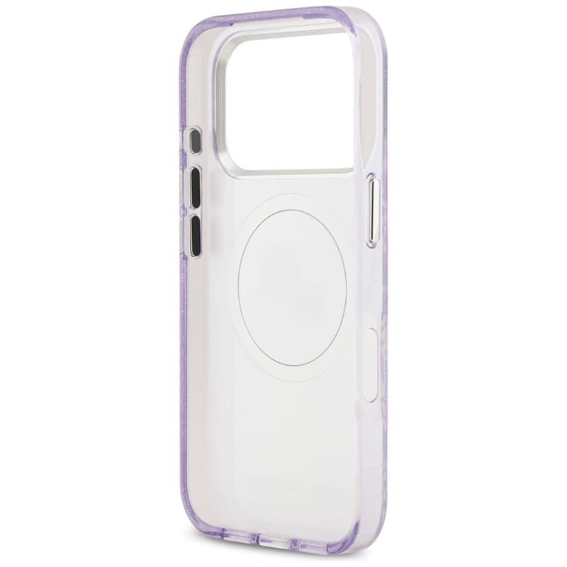 Karl Lagerfeld IML Glitter Karl & Choupette Heads Logo MagSafe - Case for iPhone 17 Pro Max (purple) 7