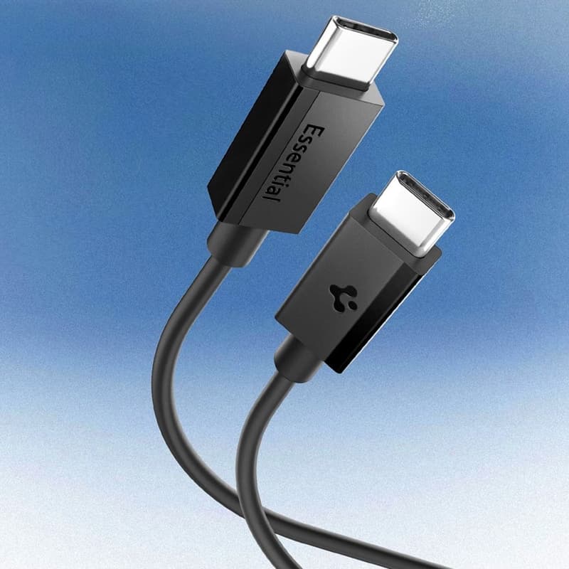 Spigen EB6010CC Essential - USB-C to USB-C Cable PD 60W 1m (Black) 3