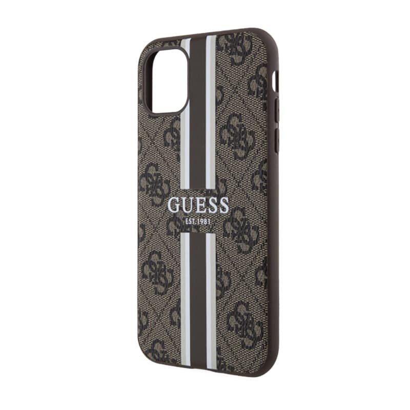 Guess 4G Printed Stripes MagSafe - Case for iPhone 11 (Brown) 6