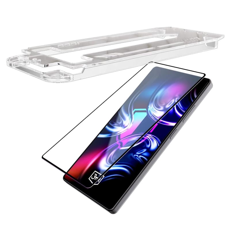 3mk HardGlass Max - Tempered Glass with Applicator for iPhone Air (Black) 6
