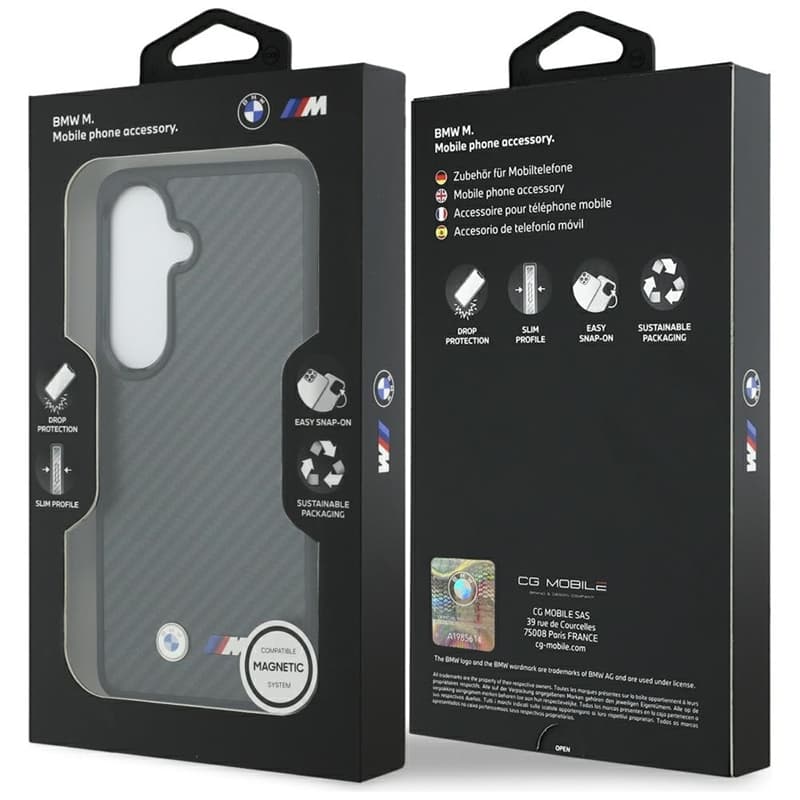 BMW M Kevlar Logo MagSafe - Samsung Galaxy S26 Case (Black) 8