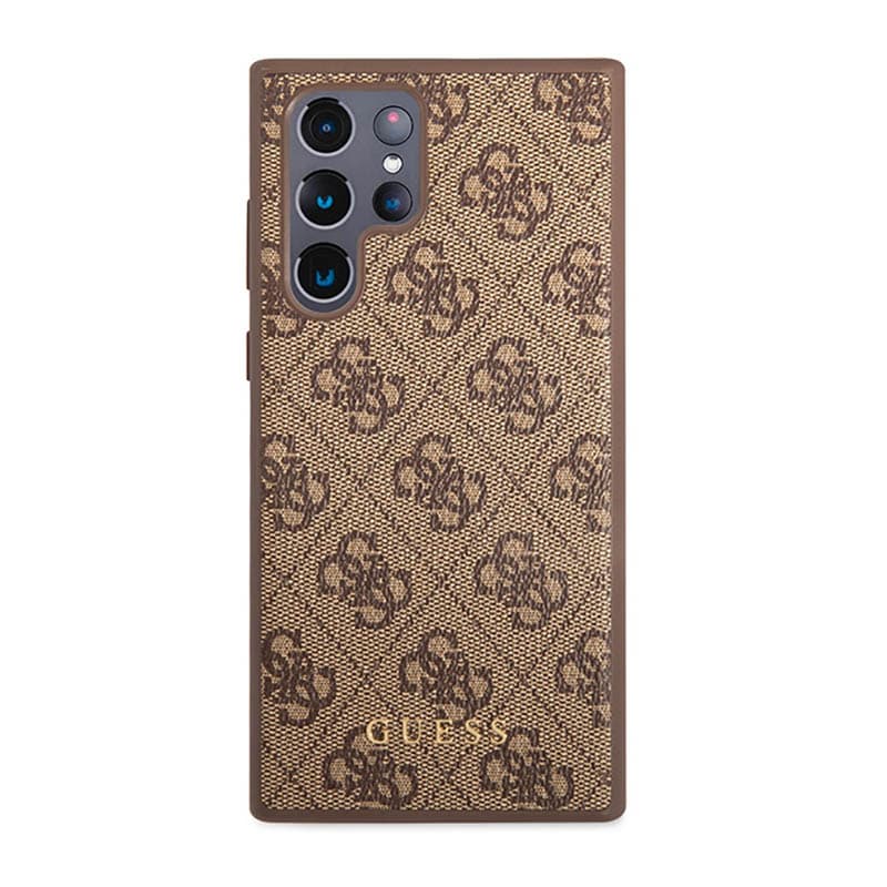 Guess 4G Metal Logo - Case for Samsung Galaxy S23 Ultra (Brown) 3