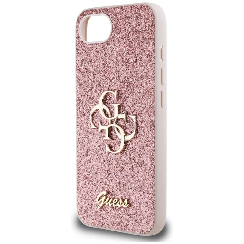 Guess Fixed Glitter Big 4G - Case for iPhone 16e (pink) 6