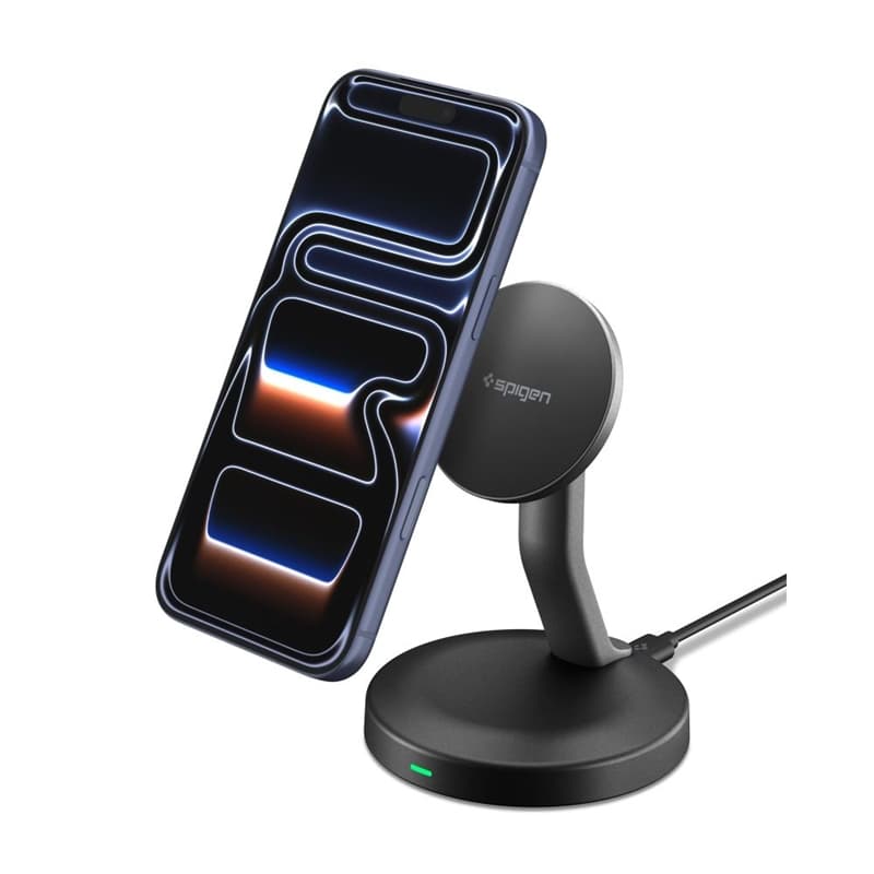 Spigen EF151MS Essential - MagSafe 15W Wireless Charger (Black) 2