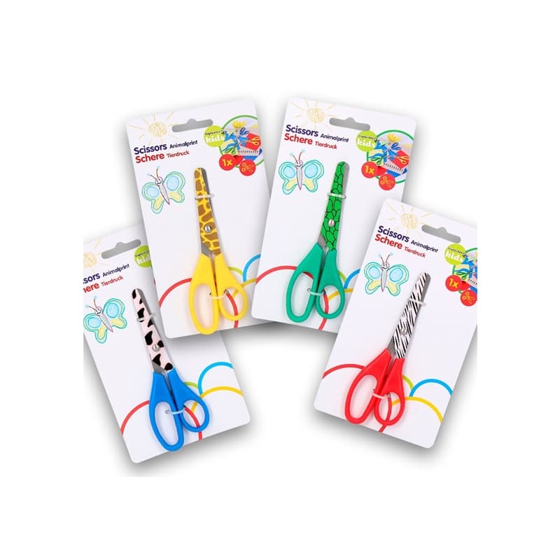 Topwrite - Scissors 13 cm with an animal pattern (Green) 4
