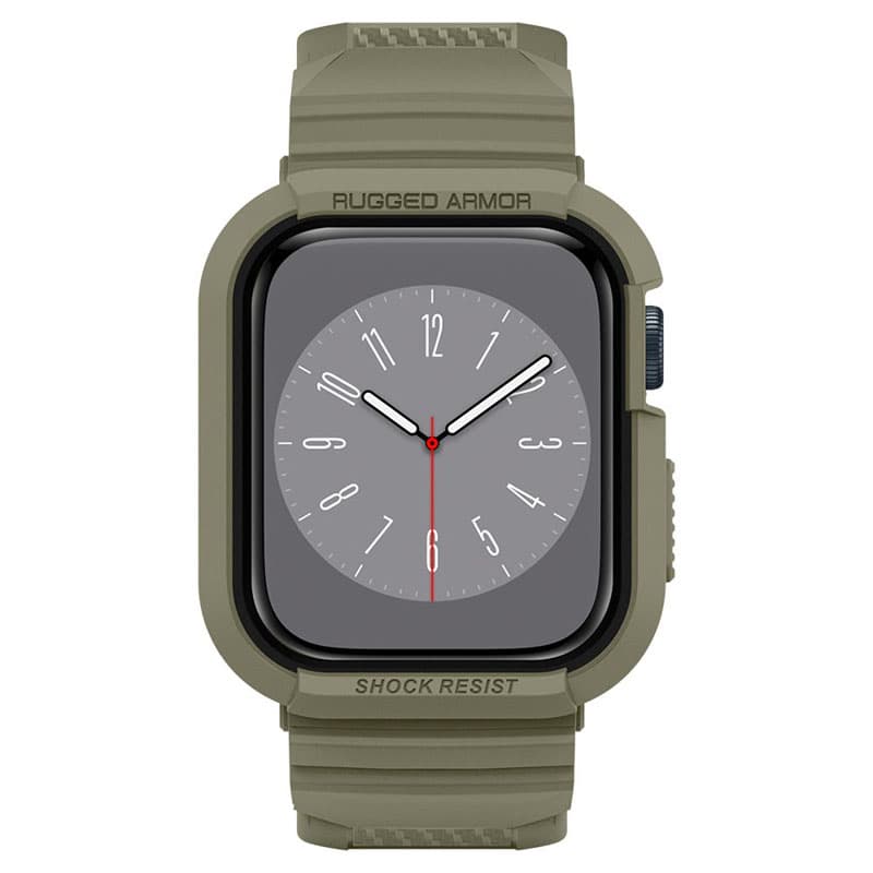 Spigen Rugged Armor Pro - Strap + case for Apple Wath 44/45 mm (Vintage Khaki) 2