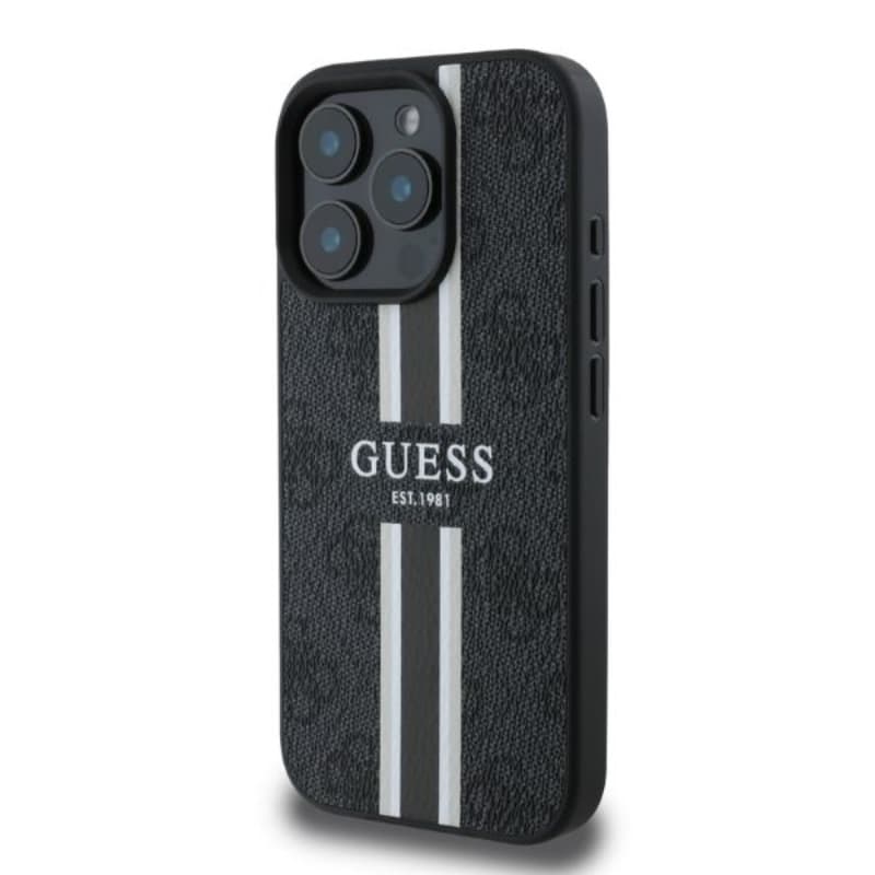 Guess 4G Printed Stripes MagSafe - Case for iPhone 16 Pro (black) 2