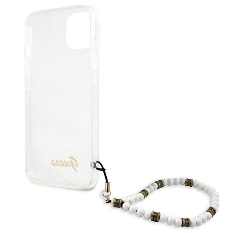 Guess White Pearl Strap - Case iPhone 15 / 14 / 13 (Clear) 7