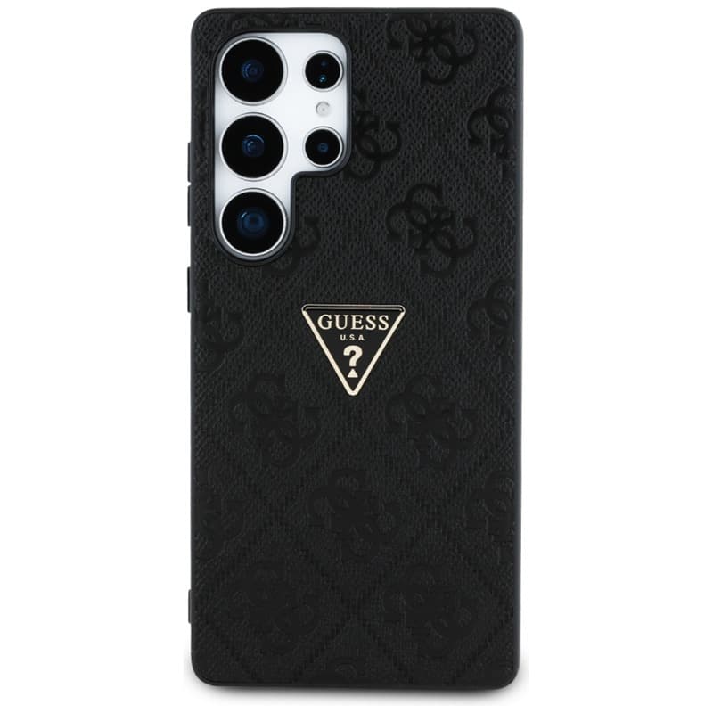 Guess Hot Stamp 4G Pattern Triangle Metal Logo - Case for Samsung Galaxy S25 Ultra (black) 3