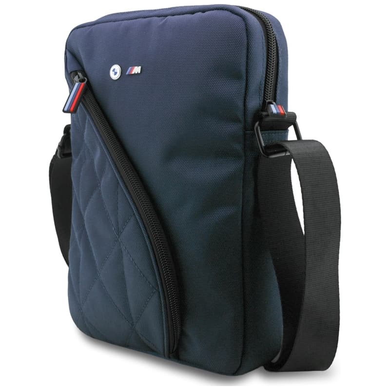 BMW Nylon Pockets & Metal Logo - 10" Tablet Bag (Navy Blue) 2