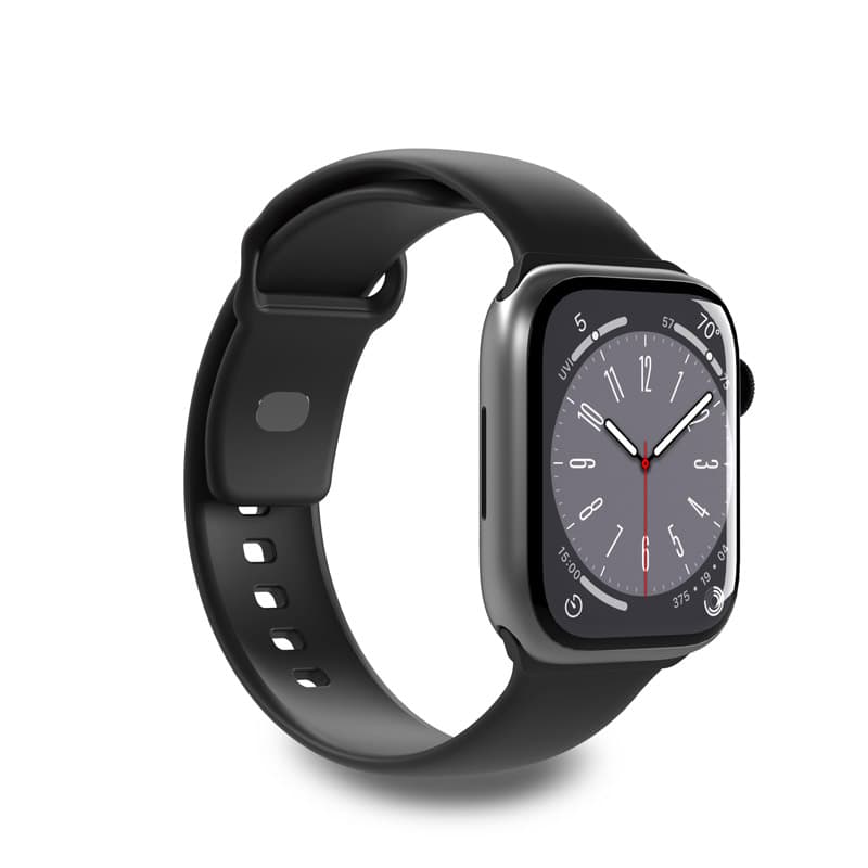 PURO ICON - Elastic strap for Apple Watch 38/40/41/42 mm (S/M & M/L) (Black)
