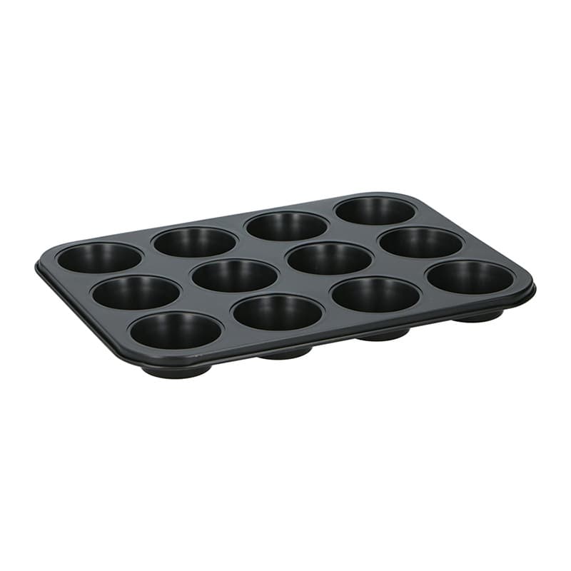 Alpina - Muffin / cupcake tin for 12 pieces non-stick (black) 2