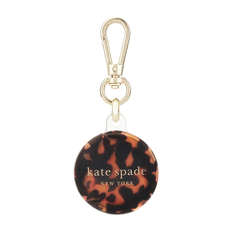 Kate Spade New York Keychain Holder - Protective pendant case for Apple AirTag 1 / 2 (Tortoiseshell)