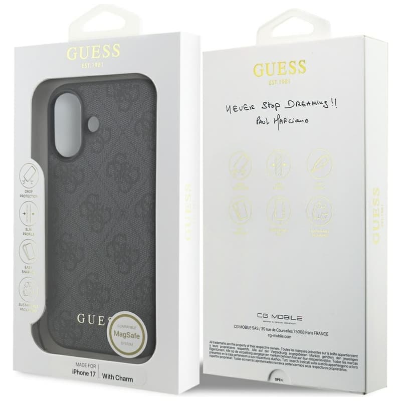 Guess 4G Charms Collection MagSafe - iPhone 17 Case (Black) 7