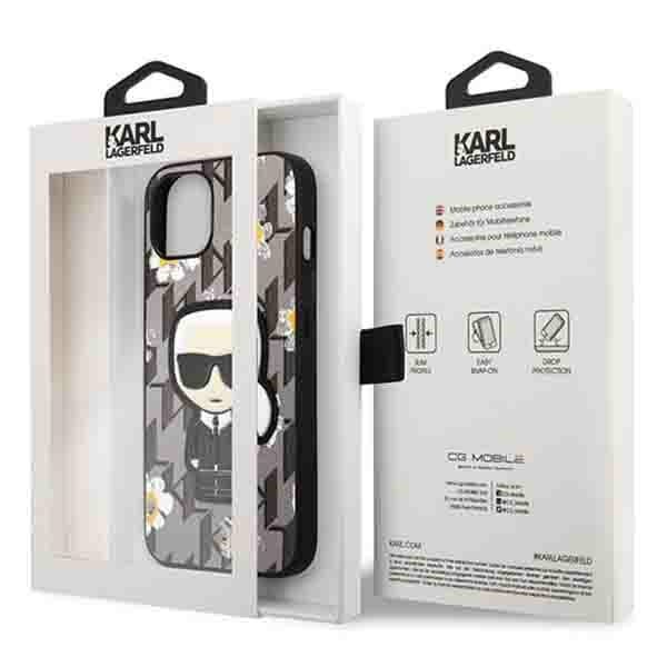 Karl Lagerfeld Iconic Karl Flower - Case for iPhone 13 (Grey) 8