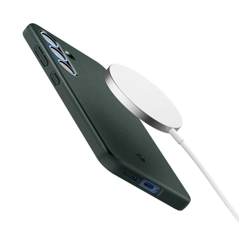 Spigen Thin Fit Mag MagSafe - Case for Samsung Galaxy S25 (Abyss Green) 7