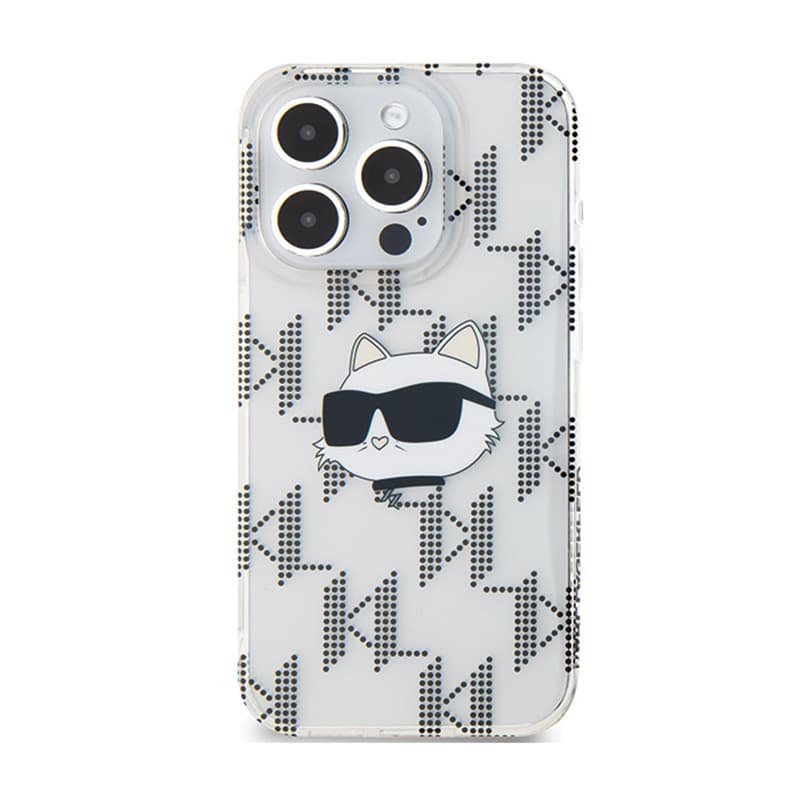 Karl Lagerfeld IML Choupette Head & Monogram - iPhone 15 Pro Max Case (Transparent) 3