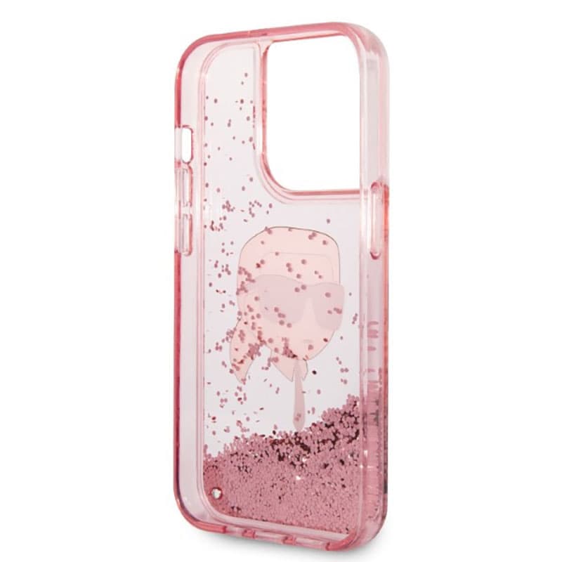 Karl Lagerfeld Liquid Glitter NFT Karl's Head - Case for iPhone 14 Pro (Pink) 7