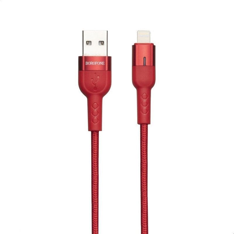 Borofone Starlight - 1.2 m USB to Lightning connection cable (red) 1