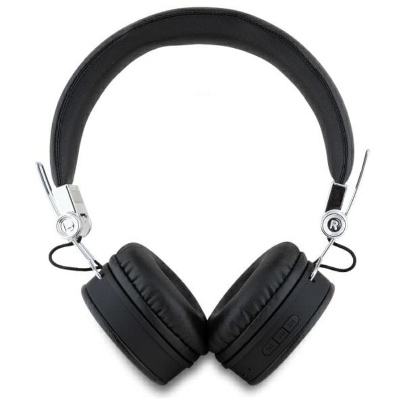 Guess Grained Classic Round Shape - Wireless Over-Ear Bluetooth ENC Headphones (Black) 3