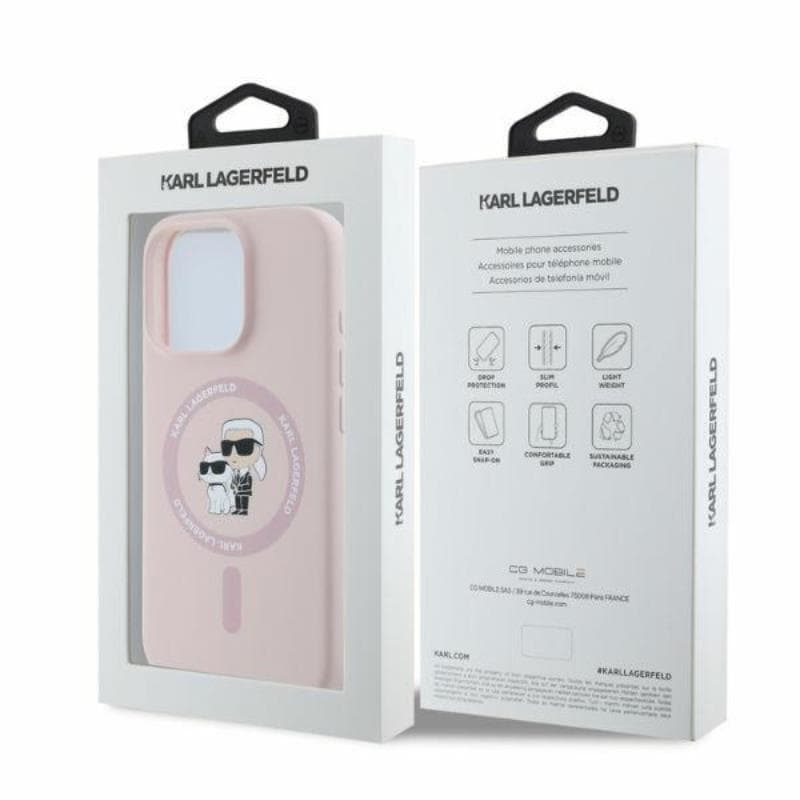 Karl Lagerfeld Silicone Karl & Choupette Ring MagSafe - Case iPhone 16 Pro Max (pink) 5