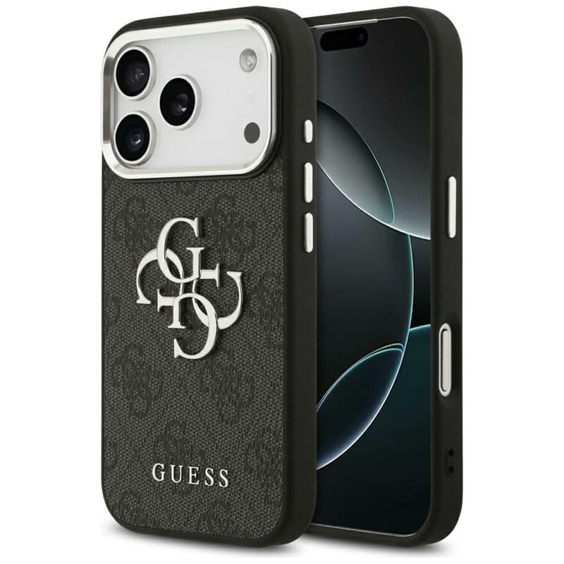 Guess 4G Big 4G Classic Logo - Case iPhone 17 Pro Max (Black / Silver) 1