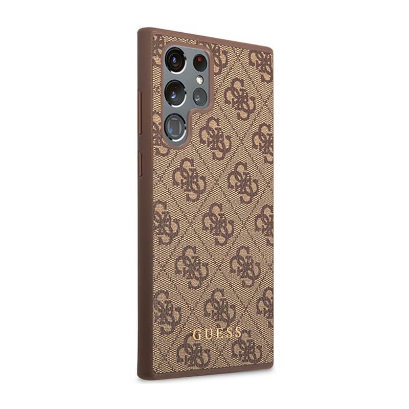 Guess 4G Metal Logo - Case for Samsung Galaxy S23 Ultra (Brown) 4