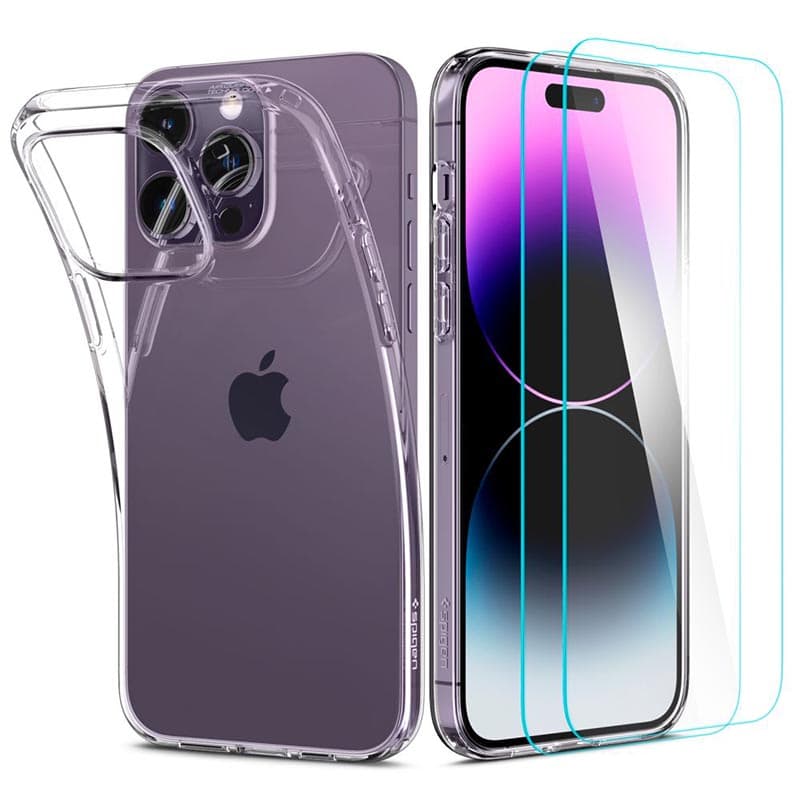 Spigen Crystal Pack - Set of case for iPhone 14 Pro Max + Protective Glass (Clear)