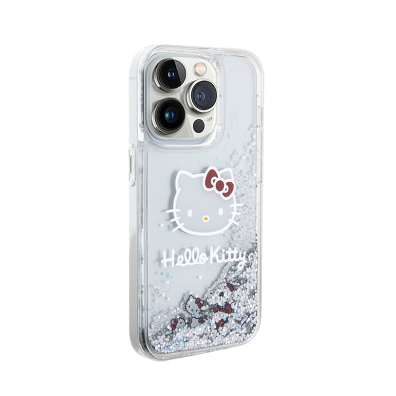 Hello Kitty Liquid Glitter Charms Kitty Head - iPhone 13 Pro Case (silver) 4