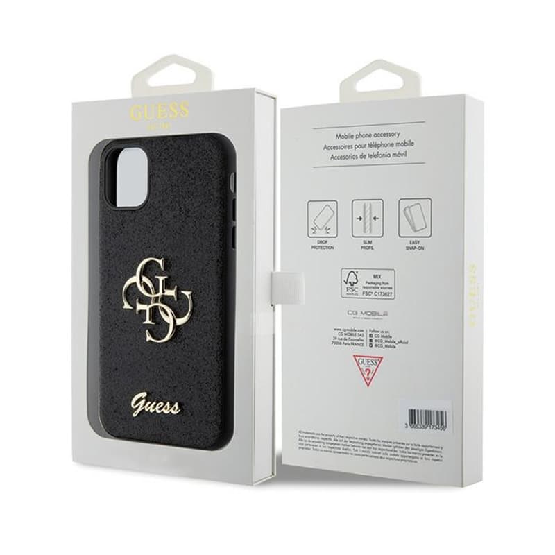 Guess Glitter Script Big 4G - iPhone 11 Case (black) 8