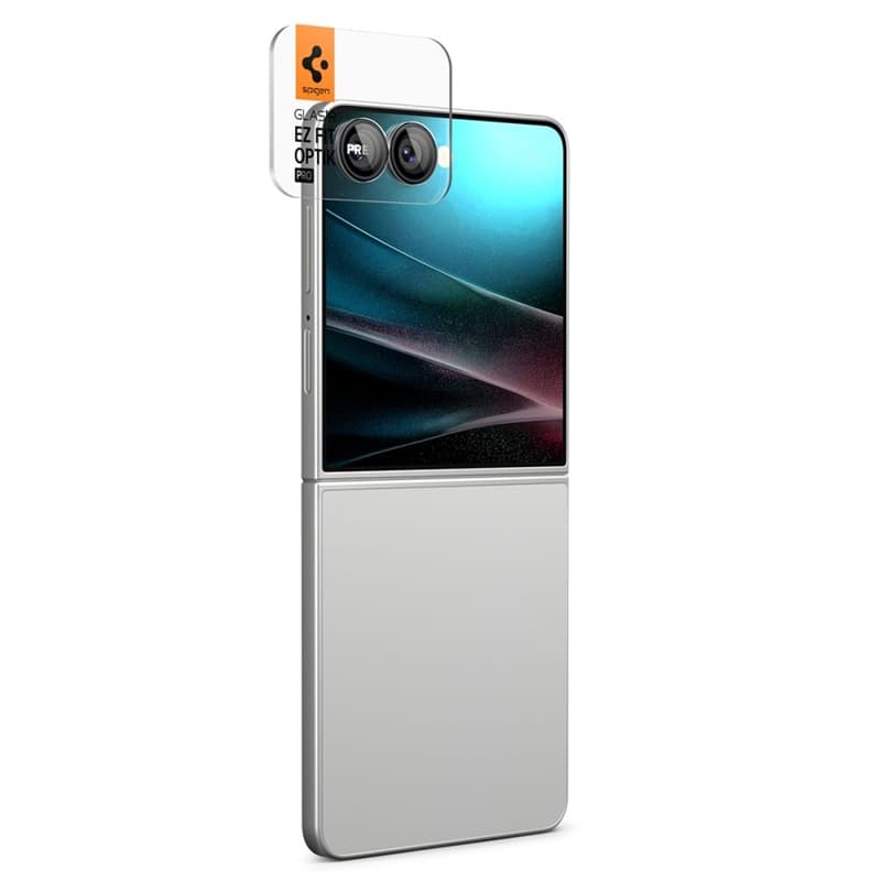 Spigen Optik Pro HD GLAS.TR EZ Fit Camera Protector 2-Pack - Lens Protector for Samsung Galaxy Z Flip 7 (Black) 6