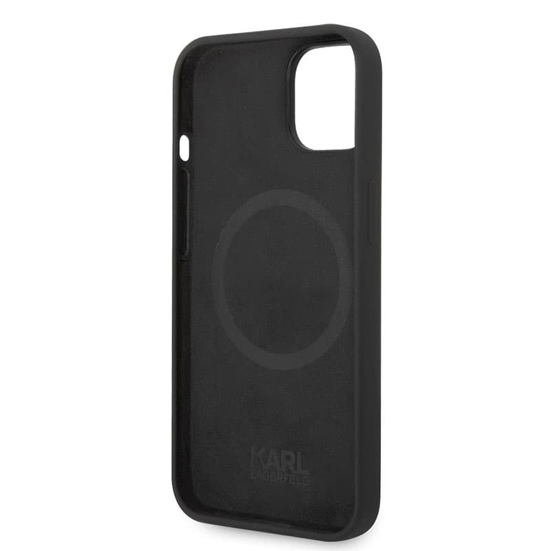 Karl Lagerfeld Silicone Ikonik Karl's Head MagSafe - Case for iPhone 14 Plus (Black) 5