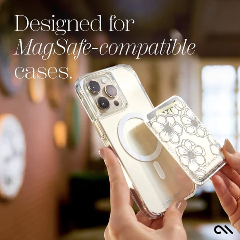 Case-Mate Magnetic Card Holder MagSafe - Magnetic Wallet (Floral Gems) 4