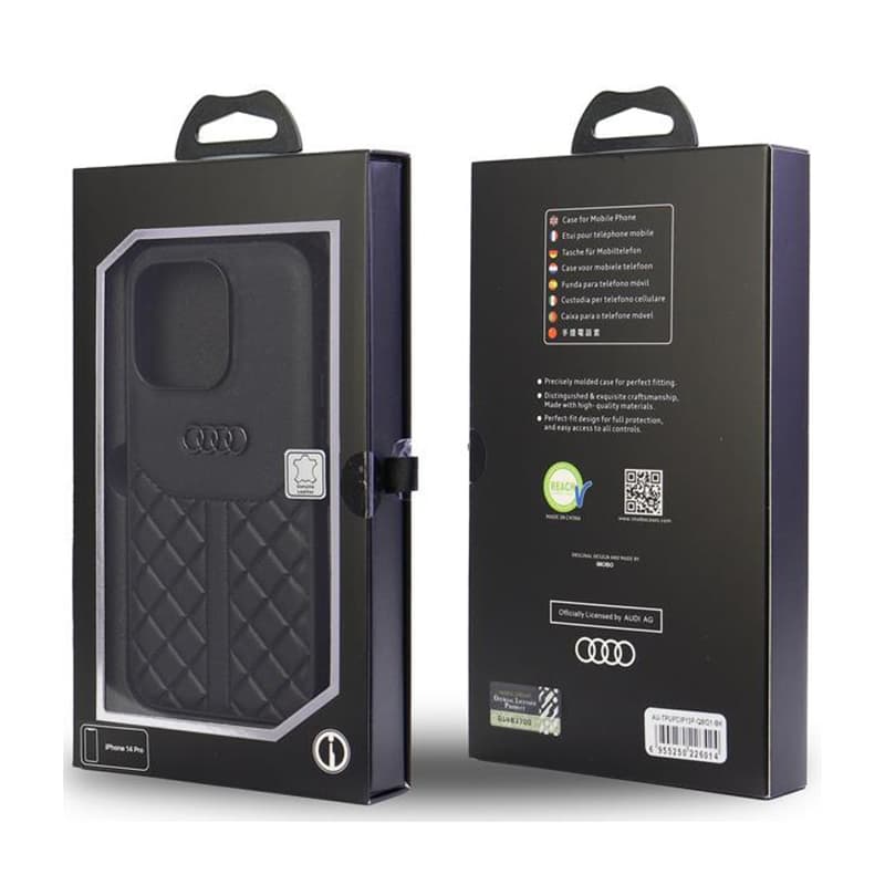 Audi Genuine Leather - Case for iPhone 13 Pro (Black) 5