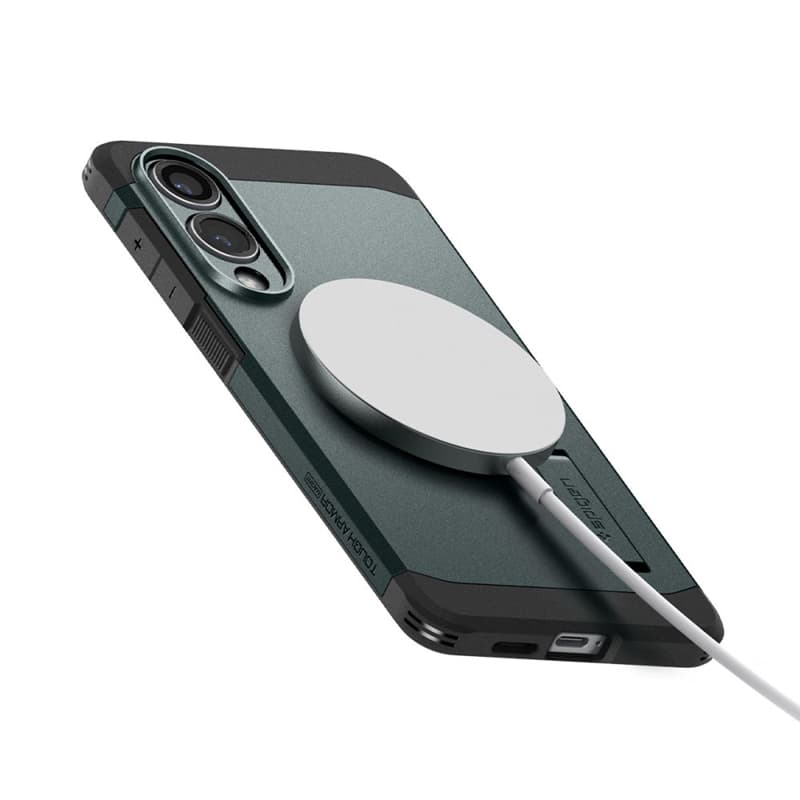 Spigen Tough Armor MagSafe - Case for Samsung Galaxy S25 Edge (Abyss Green) 6